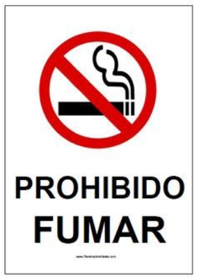 prohibido fumar